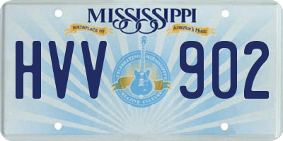 MS license plate HVV902
