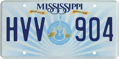 MS license plate HVV904