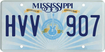 MS license plate HVV907