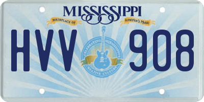 MS license plate HVV908
