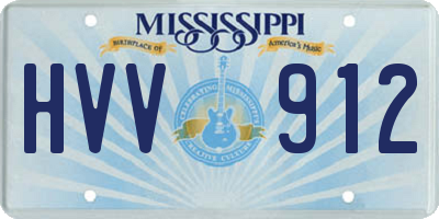 MS license plate HVV912