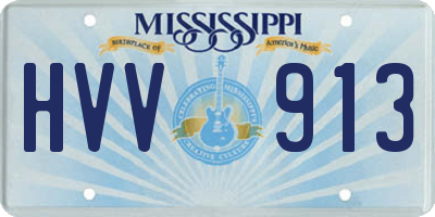 MS license plate HVV913