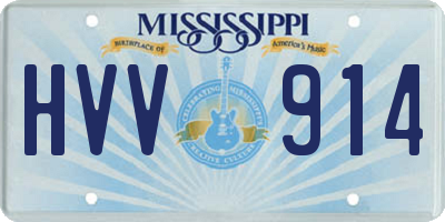 MS license plate HVV914