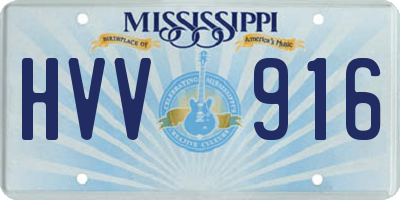 MS license plate HVV916