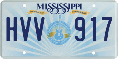 MS license plate HVV917