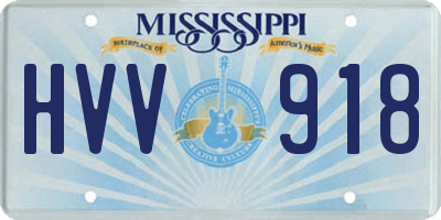 MS license plate HVV918