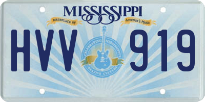 MS license plate HVV919