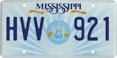 MS license plate HVV921