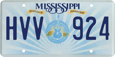 MS license plate HVV924