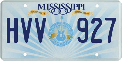 MS license plate HVV927