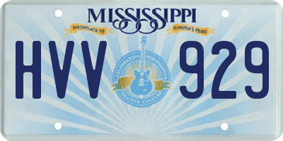 MS license plate HVV929