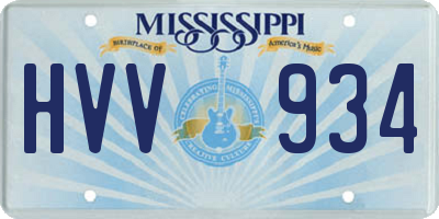 MS license plate HVV934