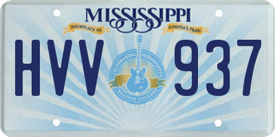 MS license plate HVV937