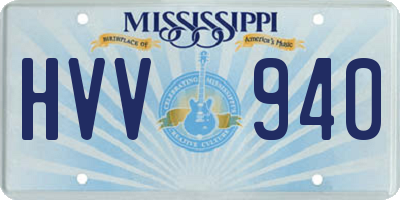 MS license plate HVV940