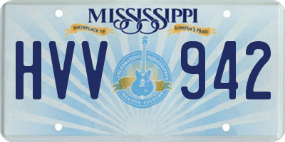 MS license plate HVV942