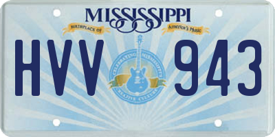 MS license plate HVV943