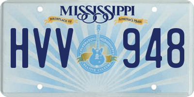 MS license plate HVV948