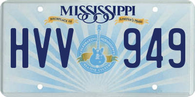 MS license plate HVV949