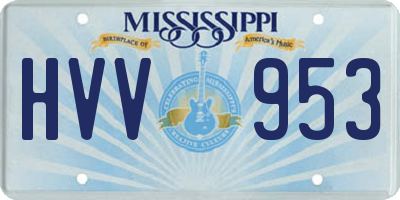 MS license plate HVV953