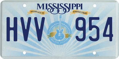 MS license plate HVV954