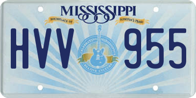 MS license plate HVV955