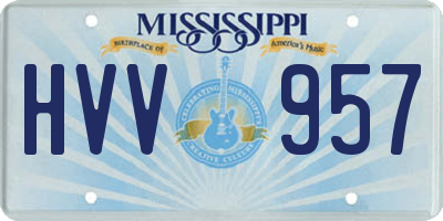 MS license plate HVV957