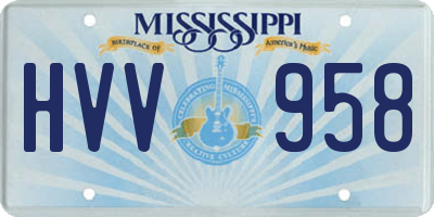 MS license plate HVV958
