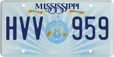 MS license plate HVV959
