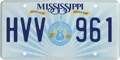 MS license plate HVV961