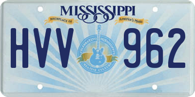 MS license plate HVV962