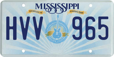 MS license plate HVV965