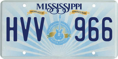 MS license plate HVV966
