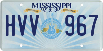 MS license plate HVV967