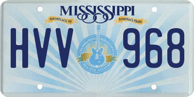 MS license plate HVV968
