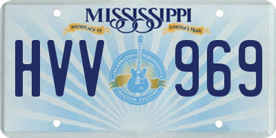 MS license plate HVV969