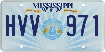 MS license plate HVV971