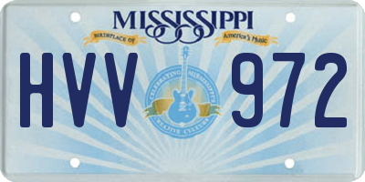 MS license plate HVV972