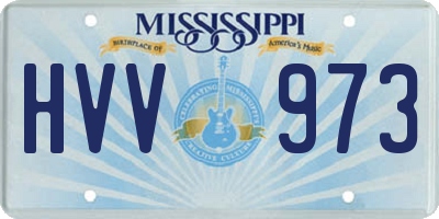 MS license plate HVV973