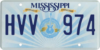 MS license plate HVV974
