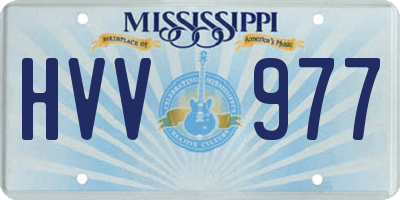 MS license plate HVV977
