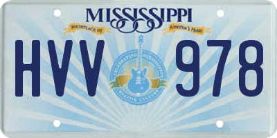 MS license plate HVV978