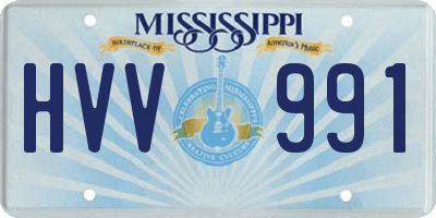 MS license plate HVV991