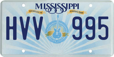 MS license plate HVV995