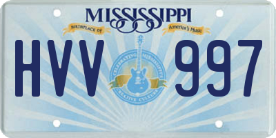 MS license plate HVV997