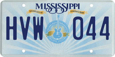 MS license plate HVW044