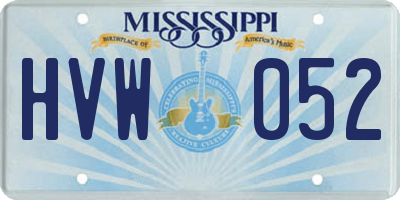 MS license plate HVW052