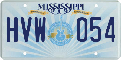 MS license plate HVW054