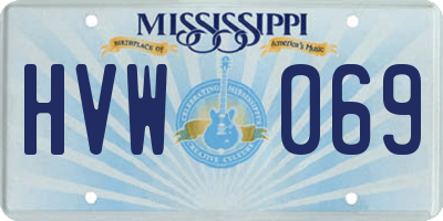 MS license plate HVW069
