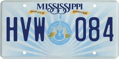 MS license plate HVW084