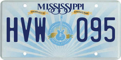 MS license plate HVW095